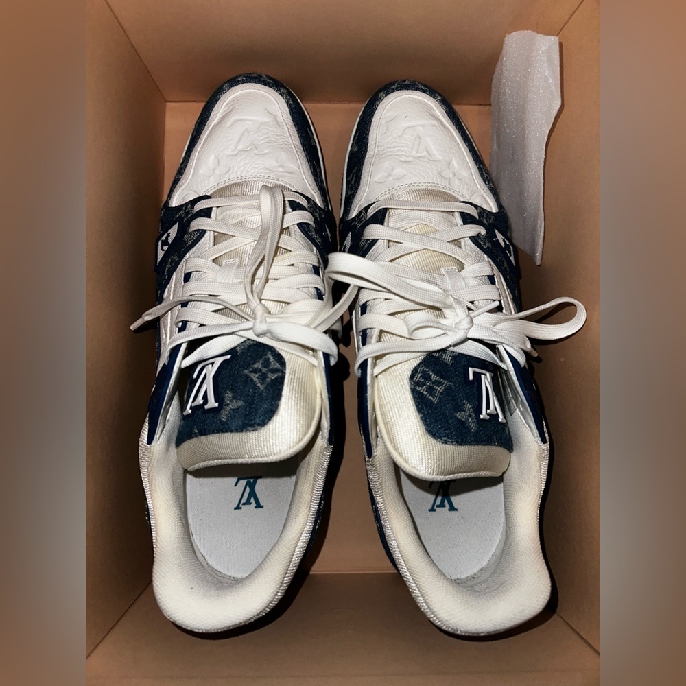 Louis Vuitton Trainers, Blue, Size 13, Like New with Box